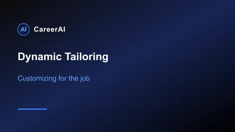 \tDynamic Tailoring