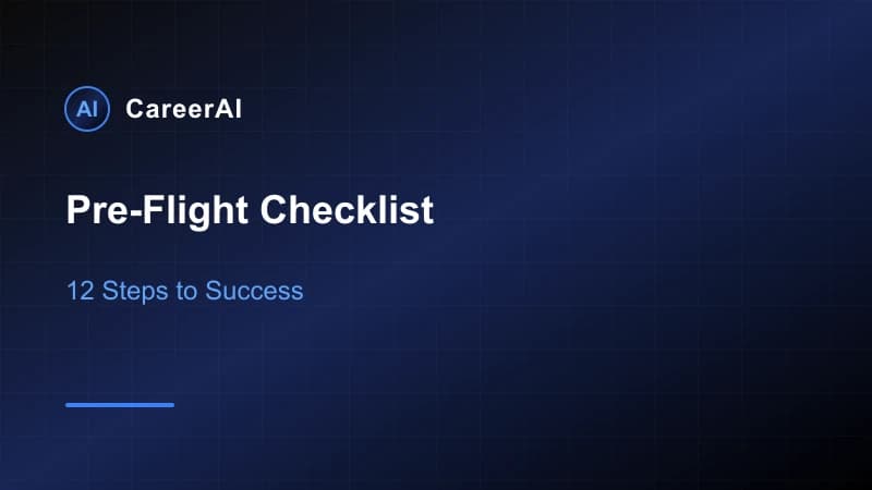 \tPre-Flight Checklist