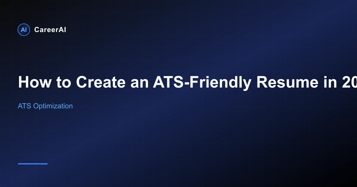 How to Create an ATS-Friendly Resume in 2026